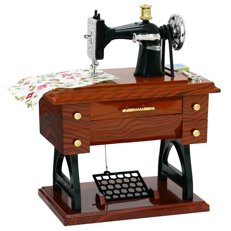 🪗Time Limit Sale 50% OFF - Wood Mini Sewing Machine Music Box