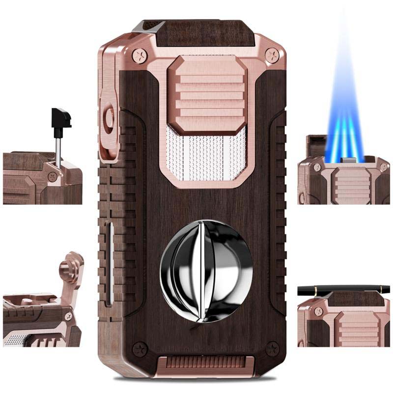 🎁New Year gifts🎊5-in-1 Refillable Cigar Torch Lighter with Cutter✨Buy 2, Free Shipping 🚚