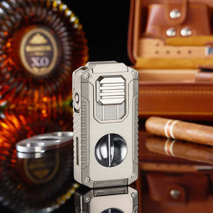 🎁New Year gifts🎊5-in-1 Refillable Cigar Torch Lighter with Cutter✨Buy 2, Free Shipping 🚚