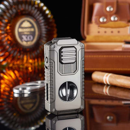 🎁New Year gifts🎊5-in-1 Refillable Cigar Torch Lighter with Cutter✨Buy 2, Free Shipping 🚚