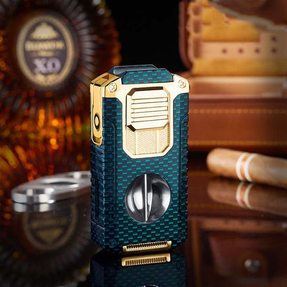 🎁New Year gifts🎊5-in-1 Refillable Cigar Torch Lighter with Cutter✨Buy 2, Free Shipping 🚚