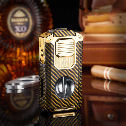 🎁New Year gifts🎊5-in-1 Refillable Cigar Torch Lighter with Cutter✨Buy 2, Free Shipping 🚚