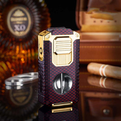 🎁New Year gifts🎊5-in-1 Refillable Cigar Torch Lighter with Cutter✨Buy 2, Free Shipping 🚚