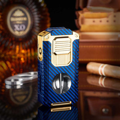 🎁New Year gifts🎊5-in-1 Refillable Cigar Torch Lighter with Cutter✨Buy 2, Free Shipping 🚚